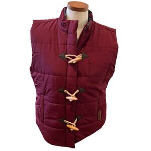 Legendary WhiteTails puffer vest Maroon Toggle Closure L